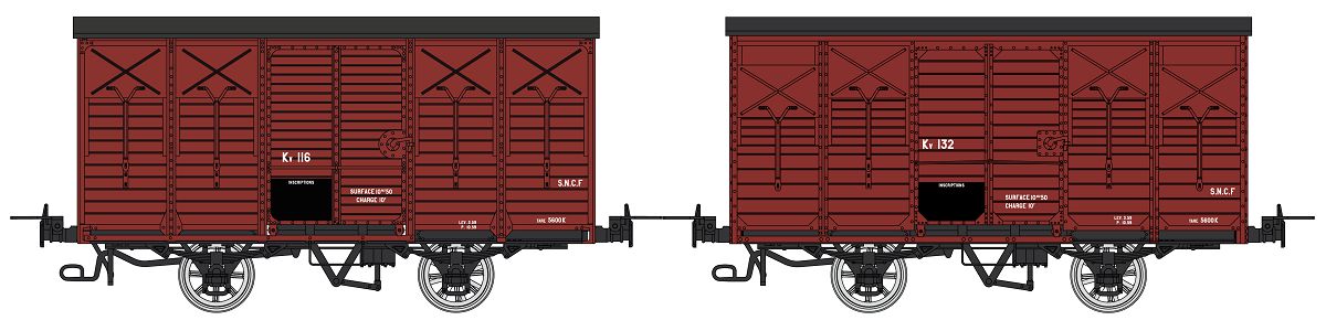 VM-029 SNCF Güterwagen-Set 2-tlg. Kv Ep.3/4