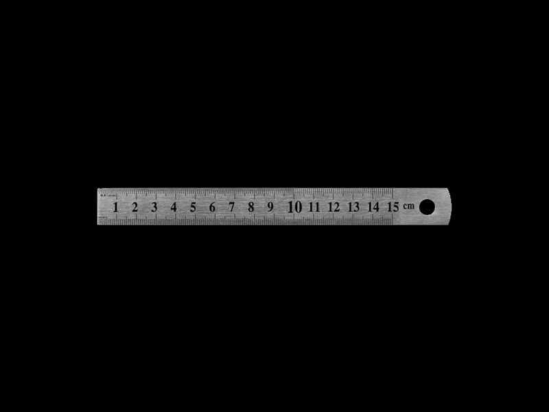 11437 Stahllineal 150mm inch und cm Skalierung