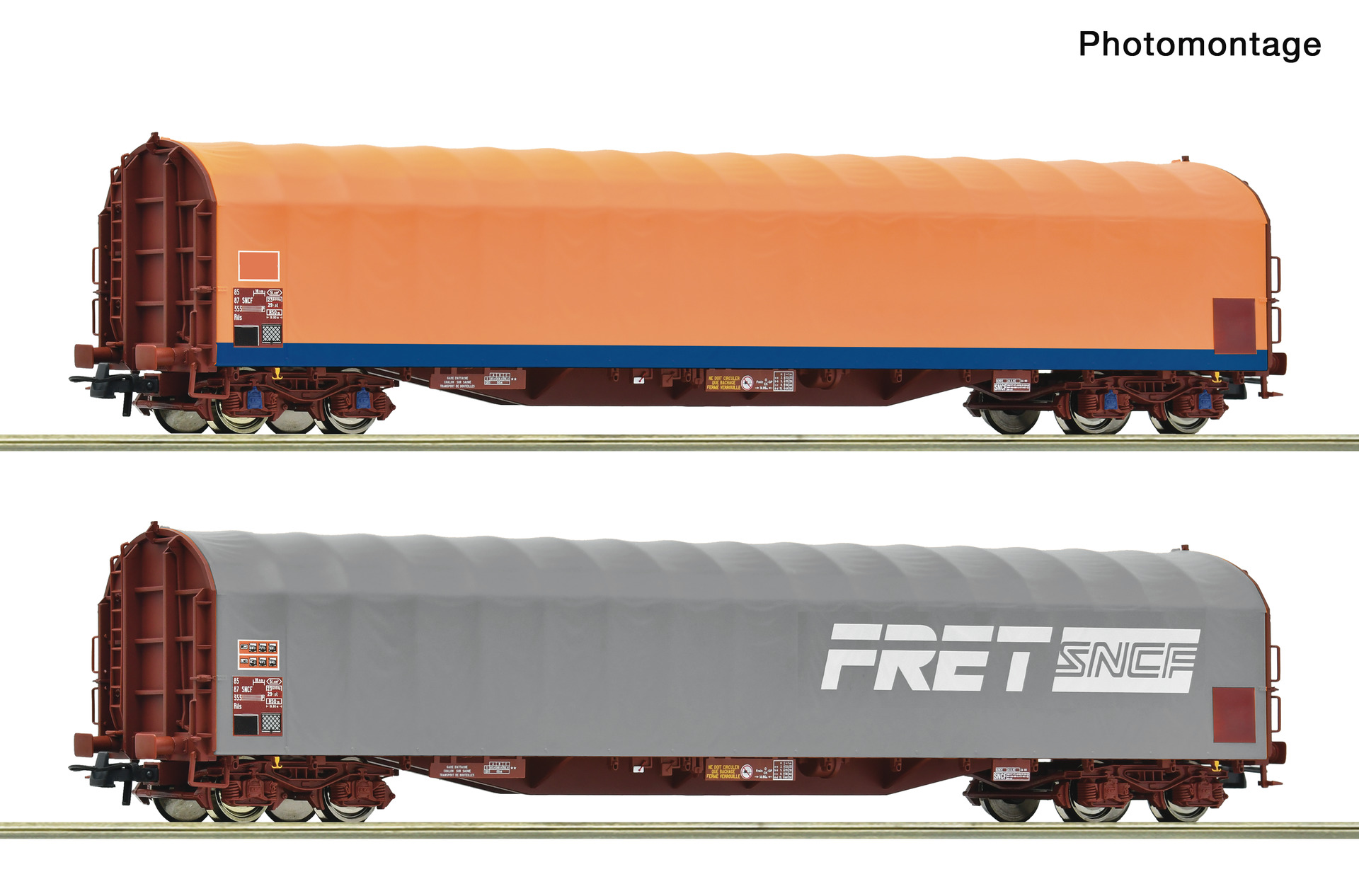 6600473 SNCF Schiebeplanenwagen-Set 2-tlg Ep.4/5