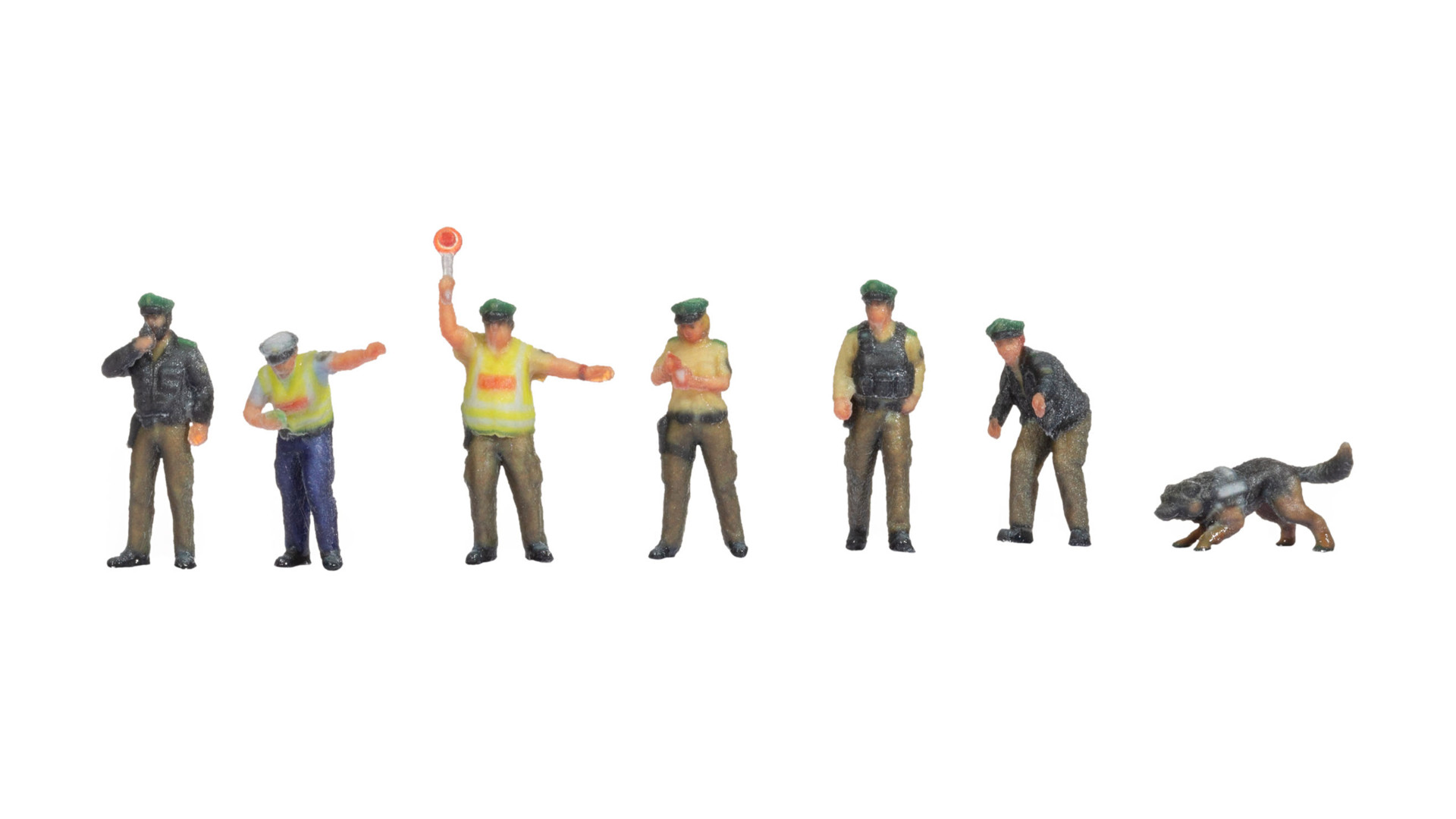 35010 Polizisten, grüne Uniform