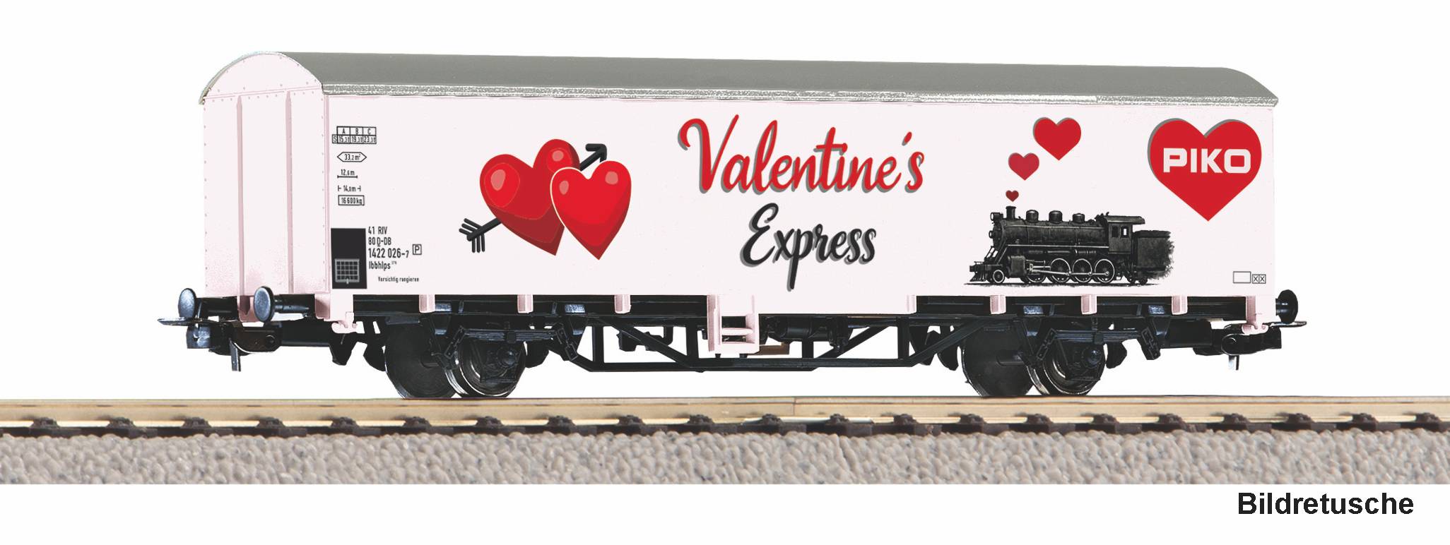 95746 Gedeckter Güterwagen Valentinstagswagen