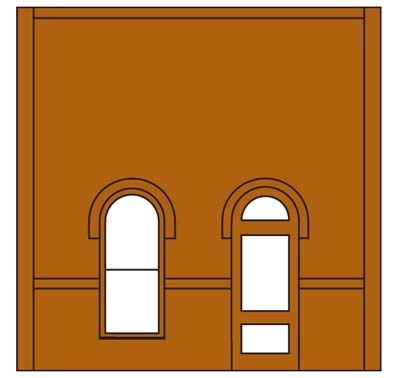 DPM30101 Street Level Arched Entry Door, 4 St.