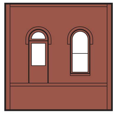 DPM30105 Dock Level Arched Entry Door, 4 St.