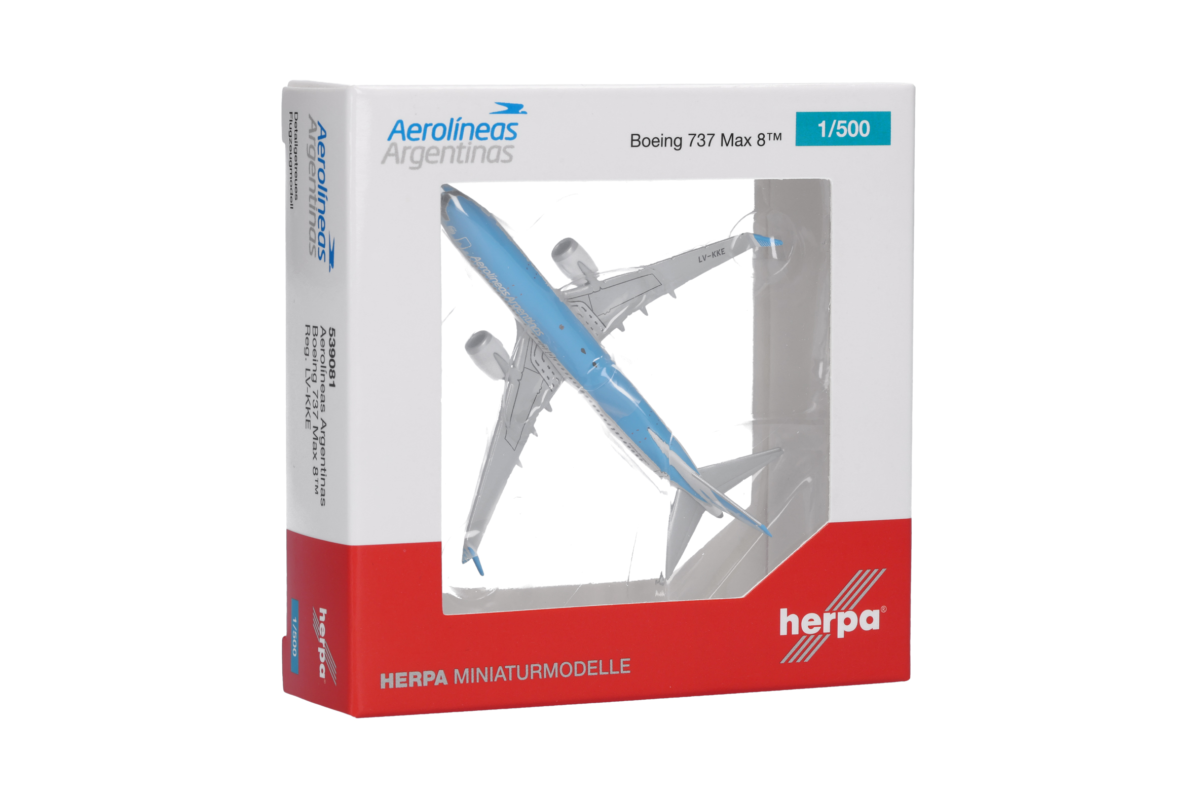 Herpa 539081 Boeing 737 Max8 Aerolíneas Argentinas