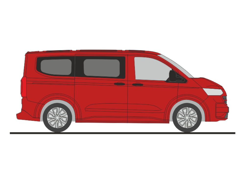 11736 VW T7 Caravelle lintensive red