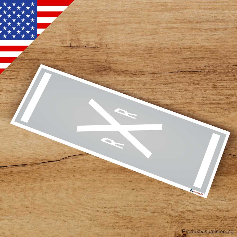 US-W-06-N Railroad Crossing, weiß