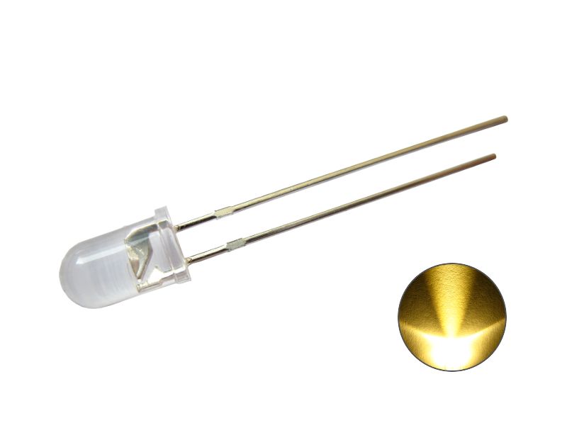 50665 LED 5mm warmweiß Gehäuse klar 16.000mcd