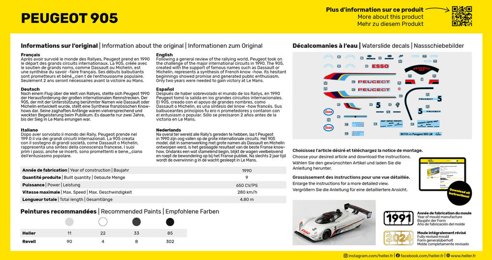 Heller 80110 Peugeot 905 #5 Esso