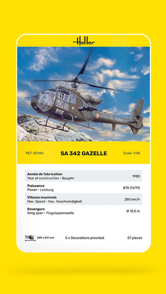 Heller 80486 SA 342 Gazelle