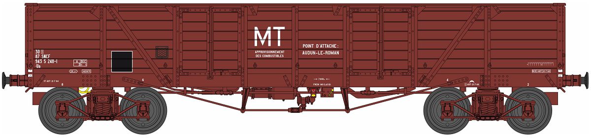 REE Modeles WB-858 SNCF MT offener Güterwag TP Ep.4
