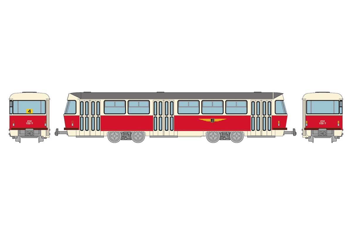 977814 DVB Straßenbahn-Set 2-tlg. Tatra Typ T4