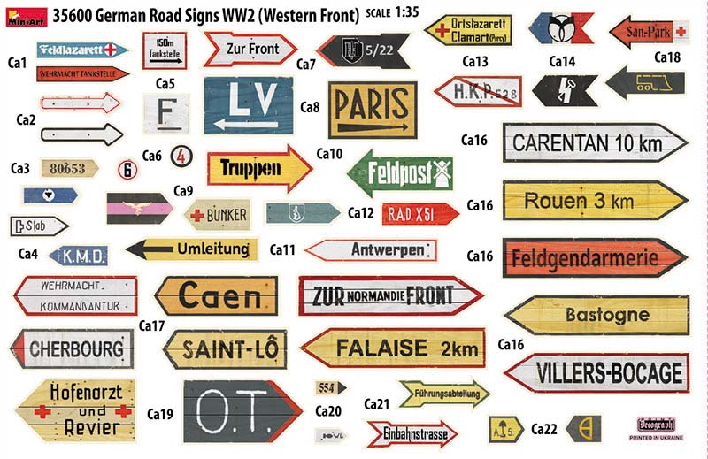 MiniArt 35600 Deutsche Straßenschilder WW2