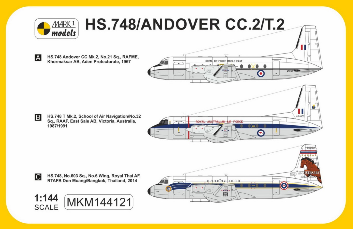 Mark 1 MKM144121 HS.748 / ANDOVER CC.2 Asian/Australian