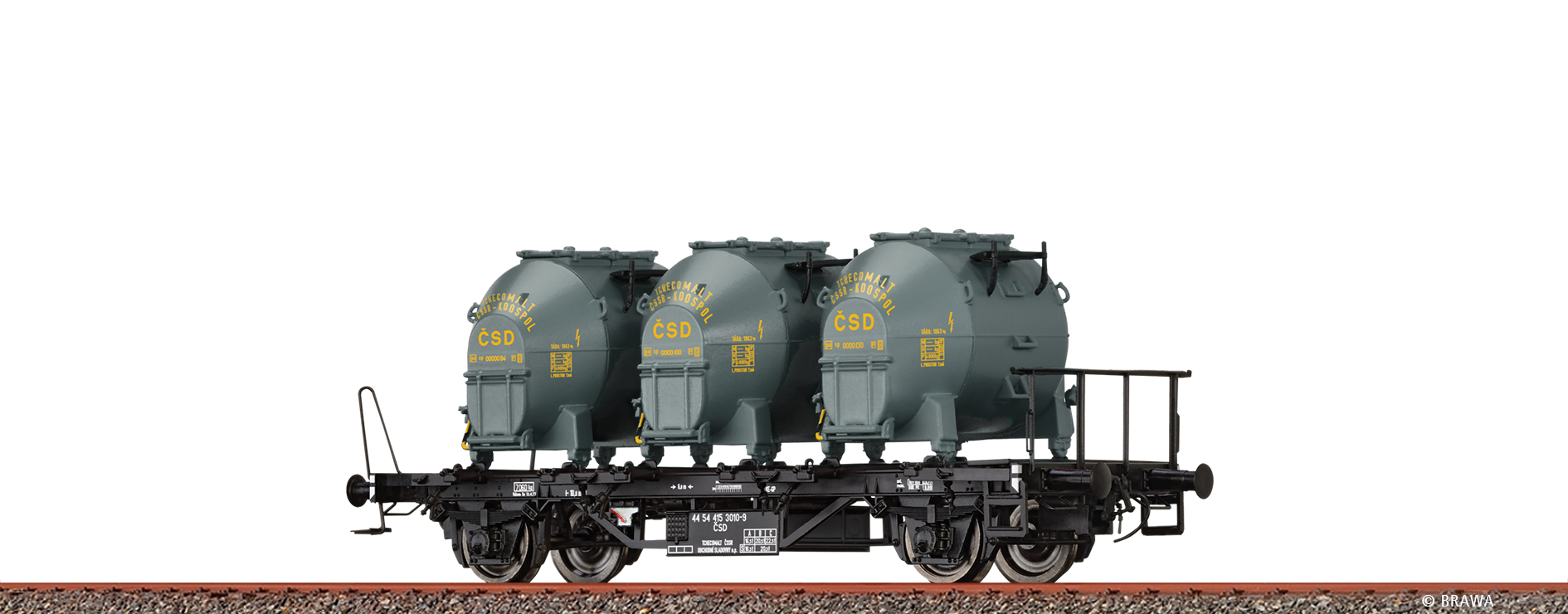 Brawa 50925 CSD Behältertragwagen BT30 Ep.4