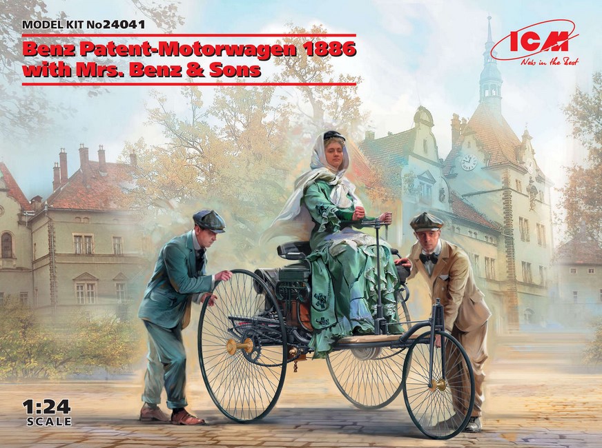 24041 Benz Patent-Motorwagen 1886 mit Figuren