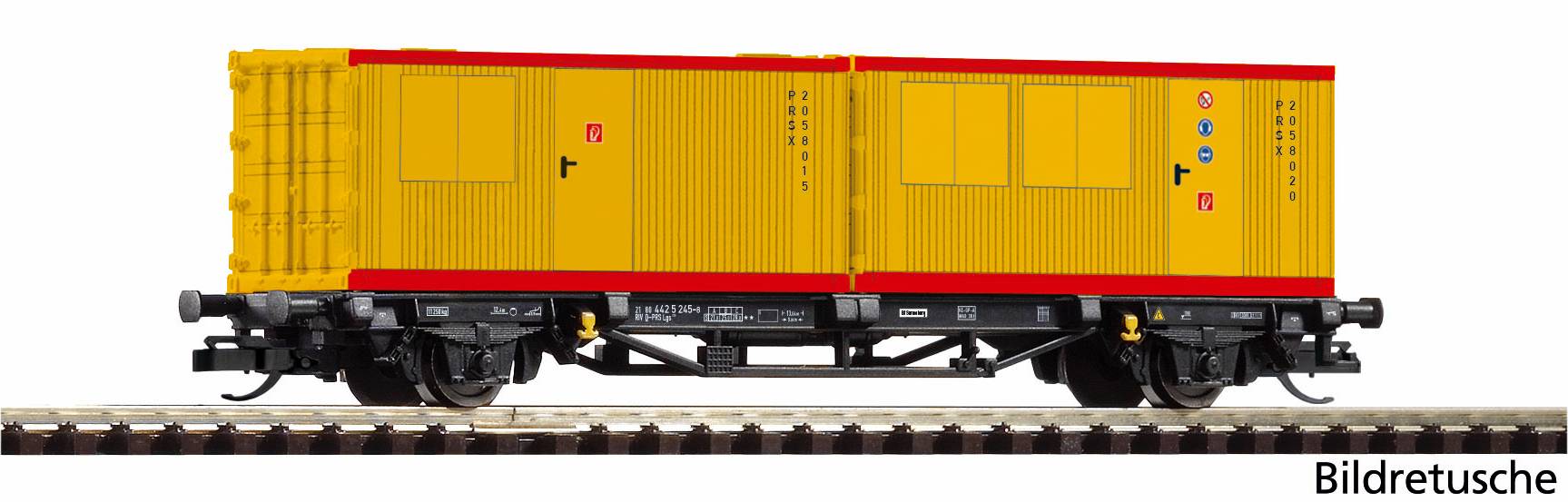 Piko 47729 PIKO Rail Serv Containertrgw. 2x20' Ep.6