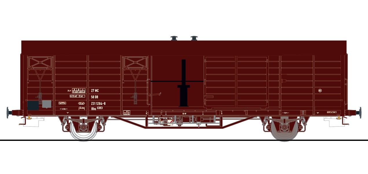 Exact-train 20743 DR gedeckter Güterwagen Hbs Ep.4