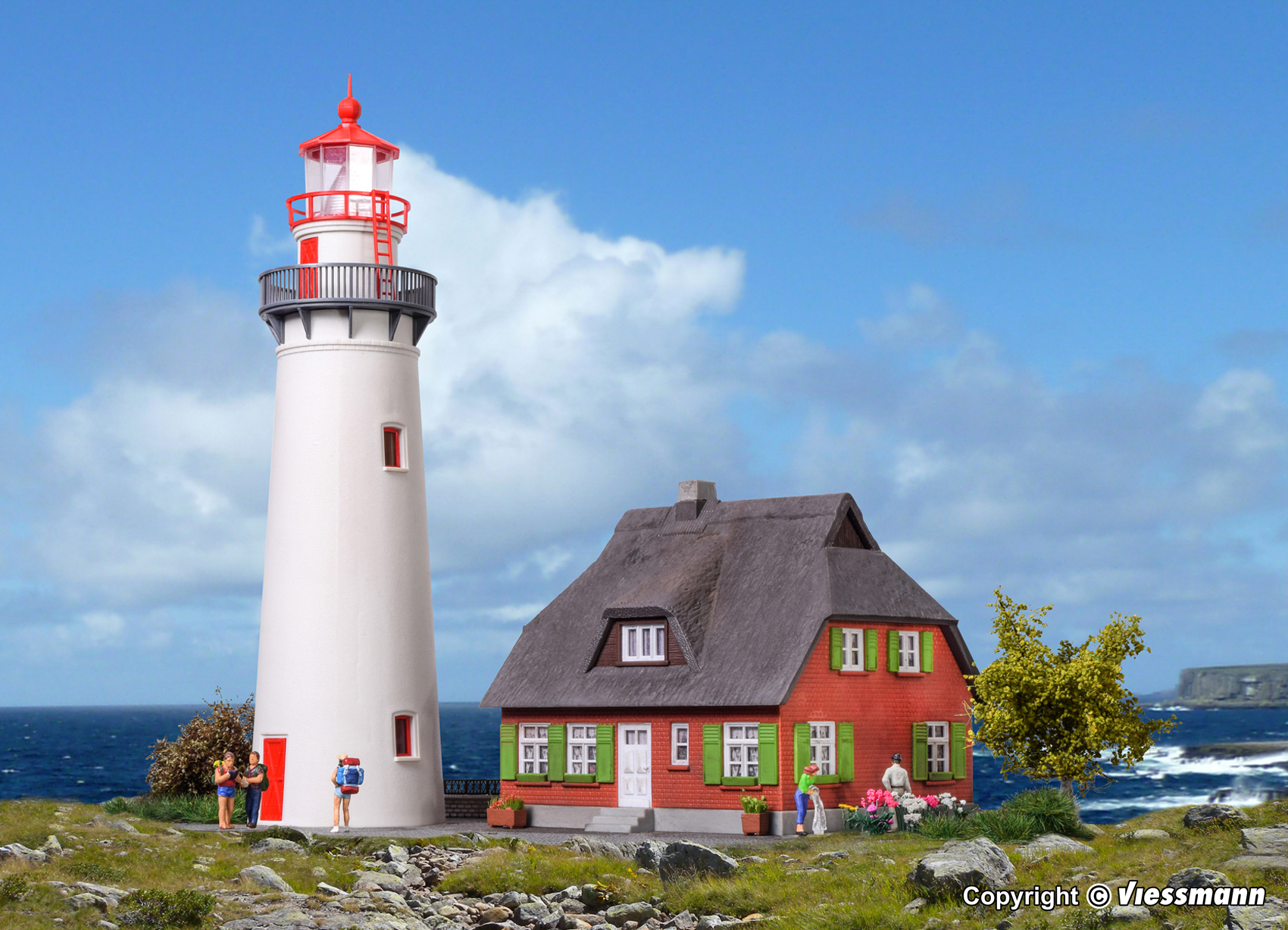 Kibri 39153 Leuchtturm Hiddensee mit Nebengebäude