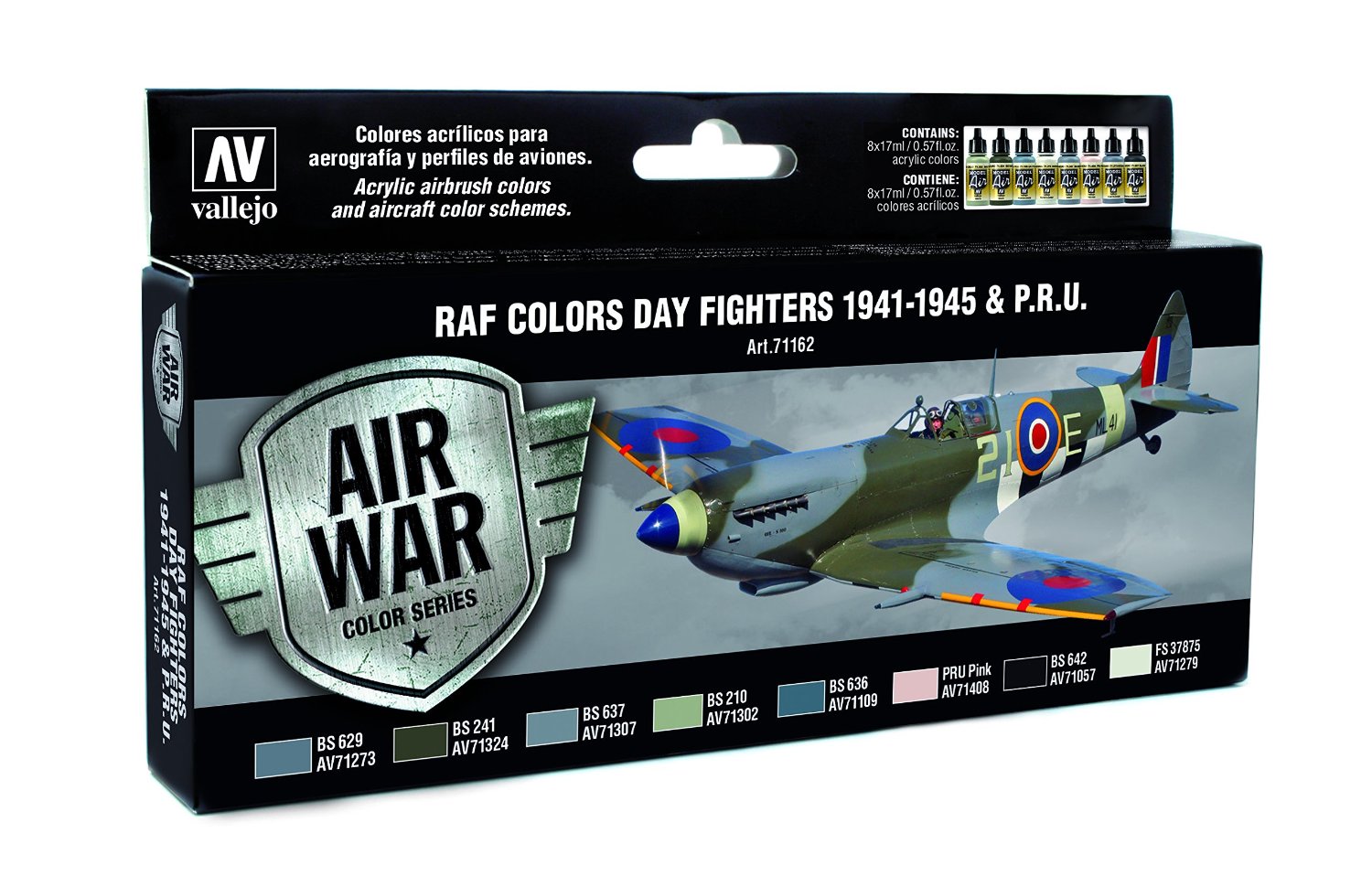 71162 Set: RAF Tagjäger, WWII, 8 x 17 ml
