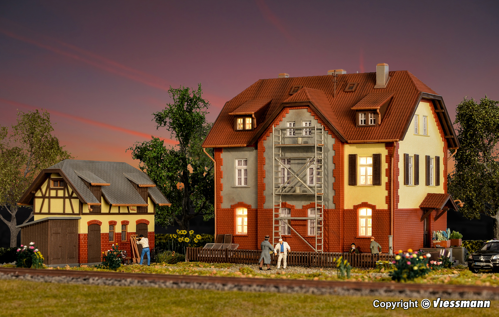 39315 Eisenbahner Wohnhaus mit Nebengebäude