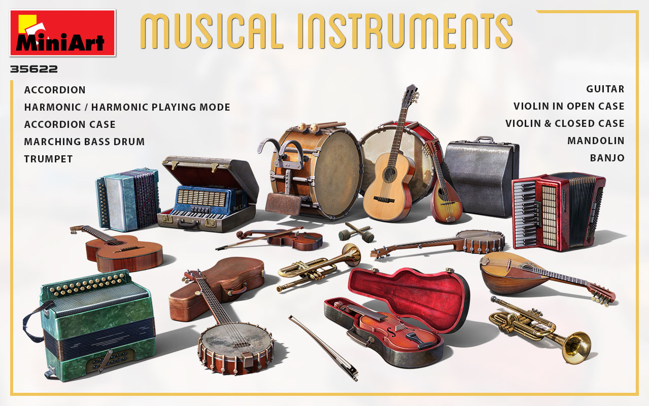 MiniArt 35622 Musikinstrumente - MUSICAL INSTRUMENTS