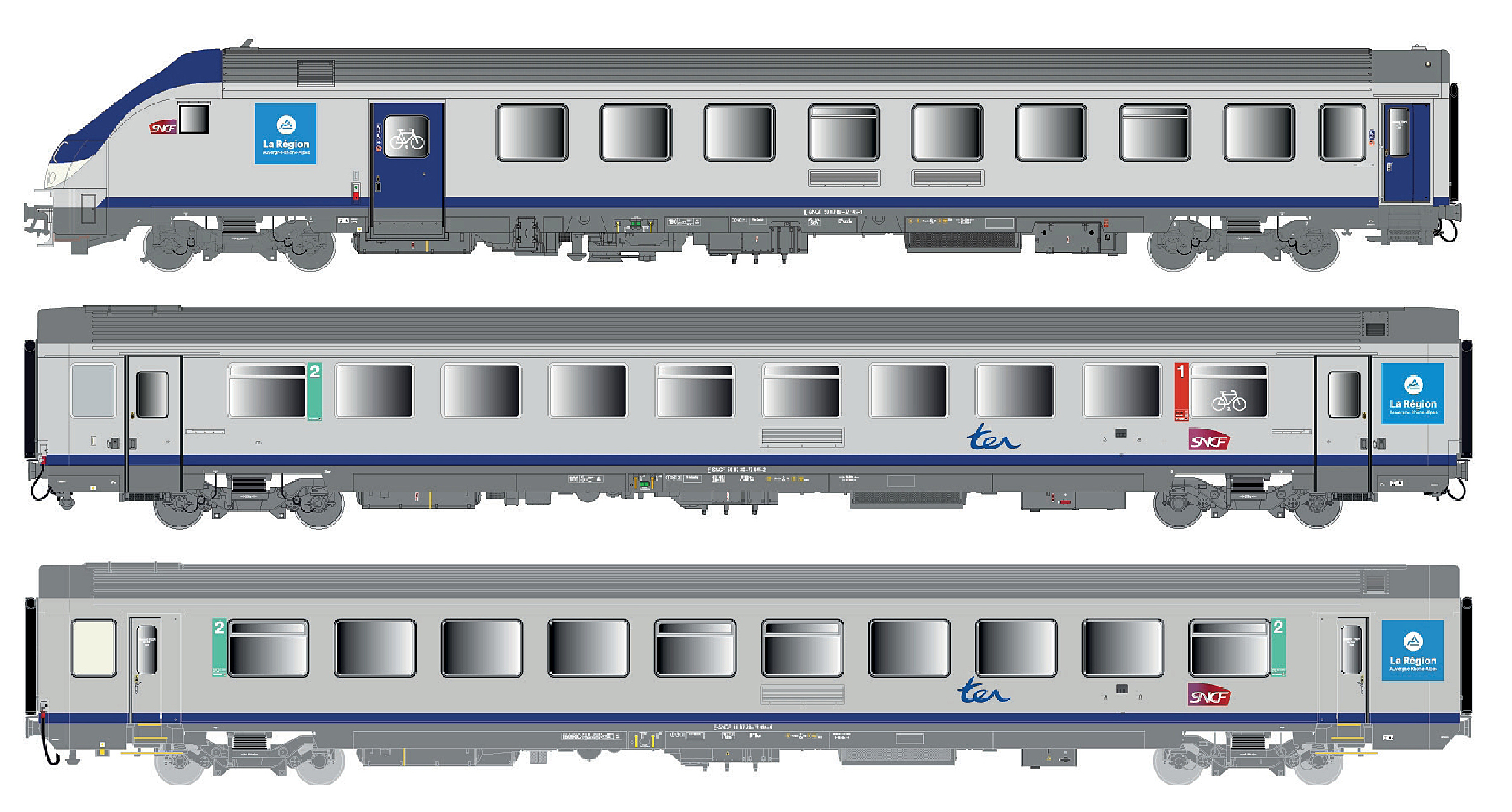 41232AC SNCF TER Aura Personenwagen-Set Ep.6 AC