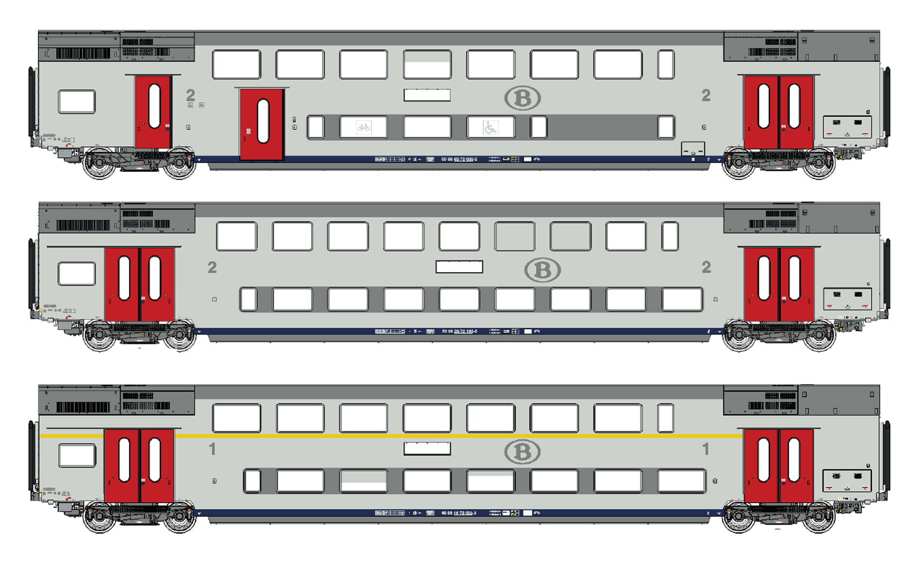 43603AC SNCB Doppelstockwagen M6 Set 3-tlg Ep.6