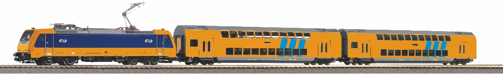Piko 97939 NS Startset BR 185 mit Doppelstockzug