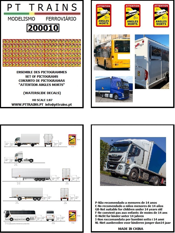 PT200010 Set Wasserdecals Piktogramme toter Wink