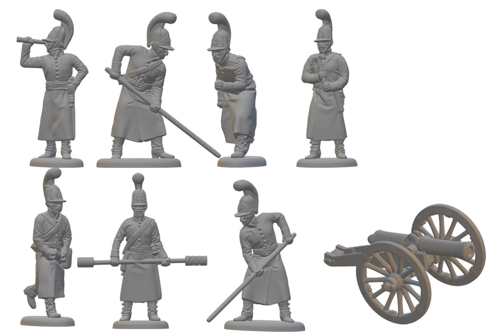 HäT - Hat Toy Soldiers 8358 Russische berittene Artillerie, 1805