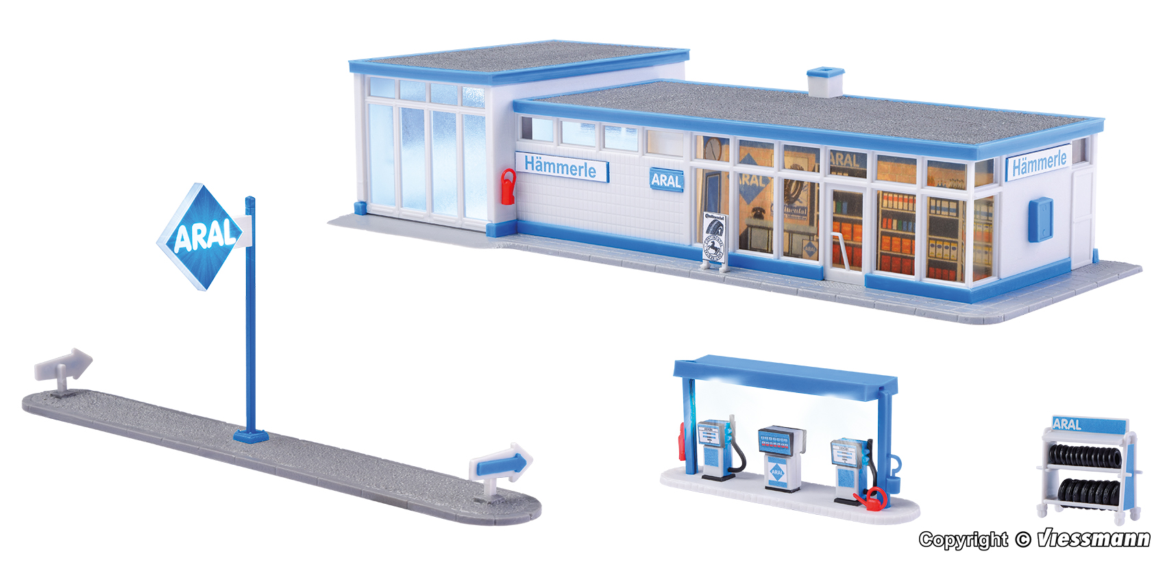 Kibri 38544 Historische Aral Tankstelle