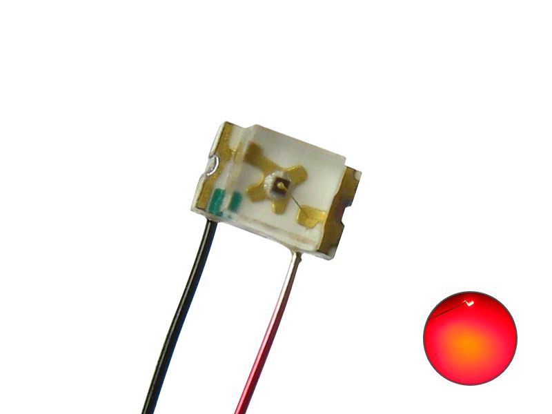 50260 LED SMD 0805 mit Lackdraht rot