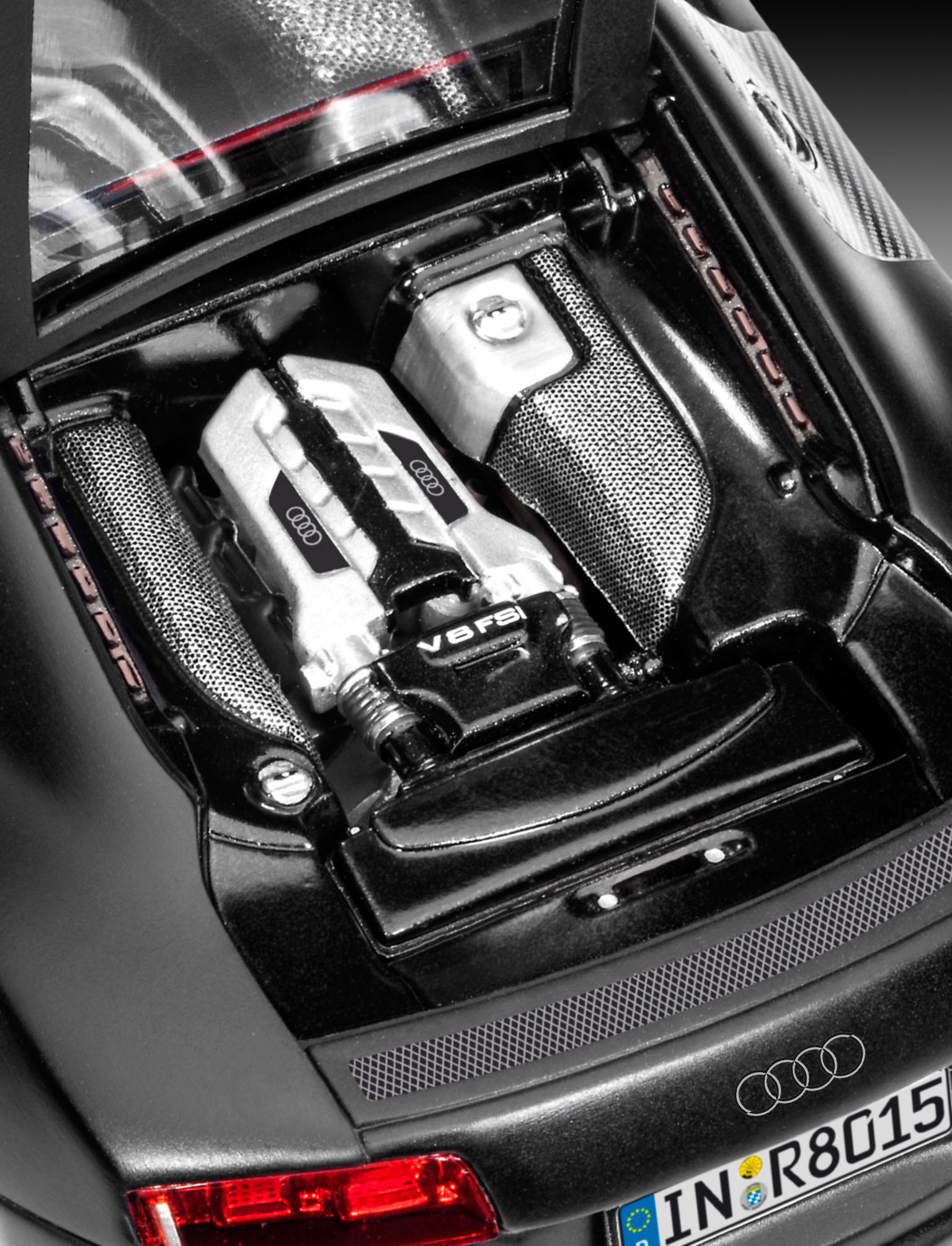 Revell 07057 Audi R8 matt schwarz
