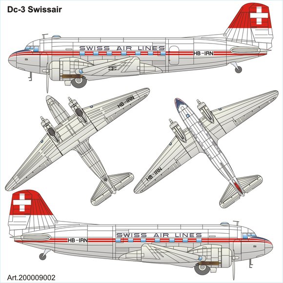 200009002 Douglas DC-3 Swissair
