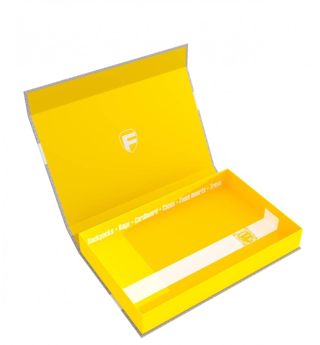 57417 Magnetbox gelb Half-Size 40 mm leer