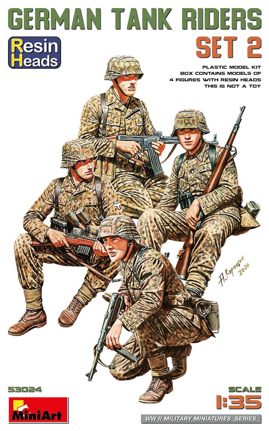53024 Deutsche Infanterie - Resinköpfe Set2
