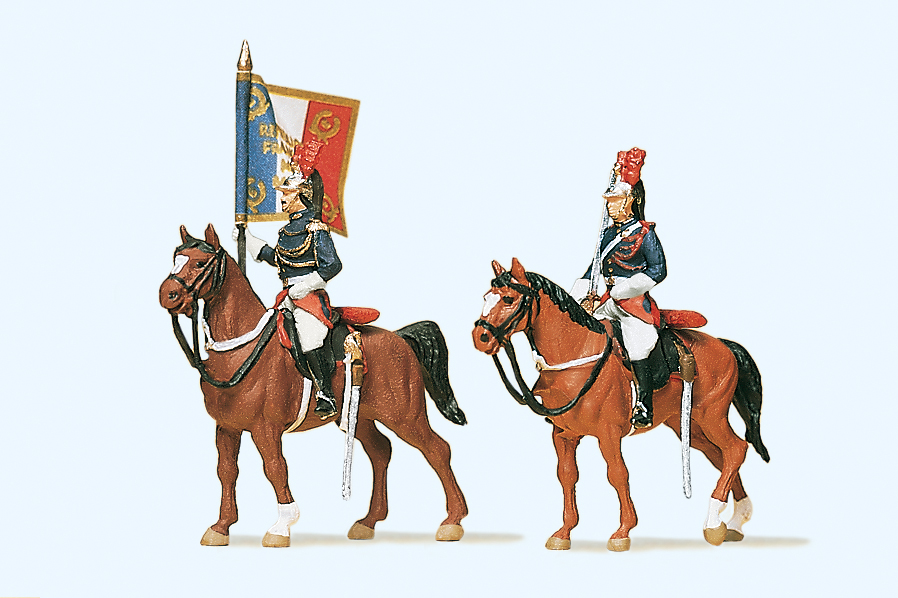 Preiser 10460 Garde Républicaine zu Pferd.Fahnengruppe