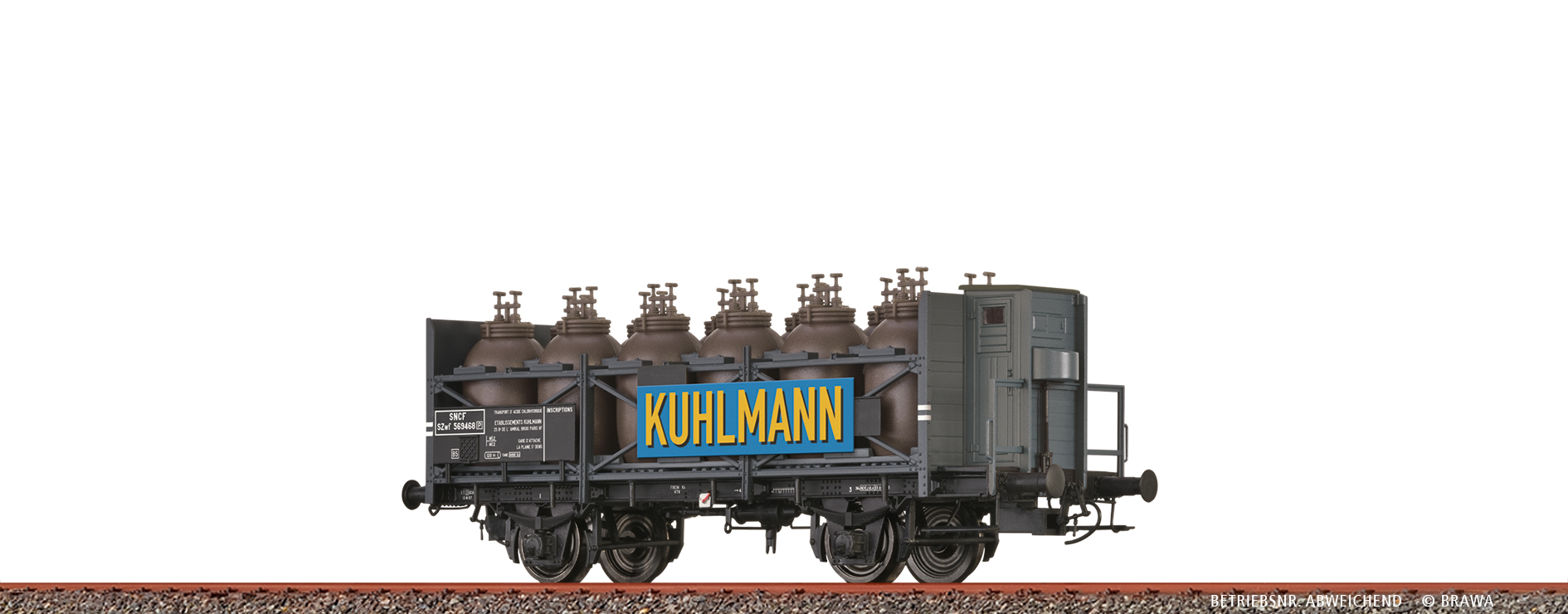 Brawa 49329 SNCF Säuretopfwagen SZwf "Kuhlmann" Ep.3