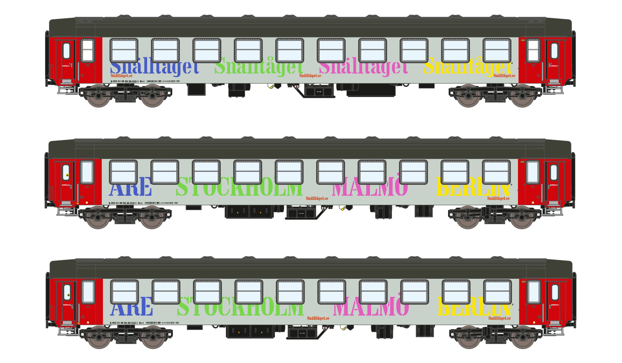 25500 Snälltaget Liegewagen-Set 3-tlg. Ep.5/6