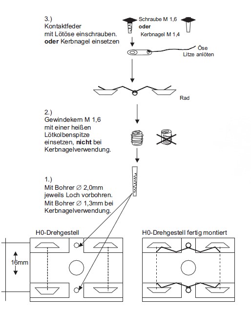 Lux 8884 Nachrüstbare Radkontaktsätze f. 5 Drehge