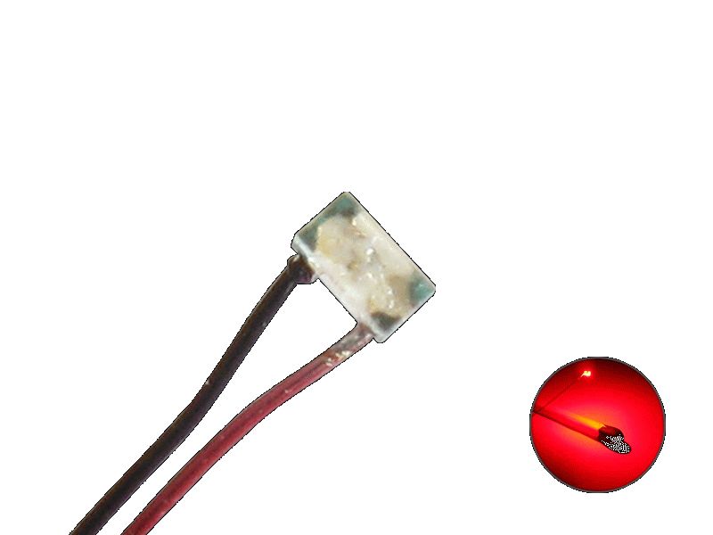 50200 LED SMD 0402 mit Kupferlackdraht Draht