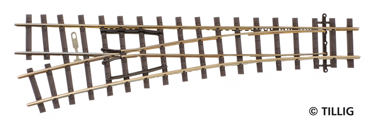 85632 H0m Hand-Weiche links 18° , L=155mm
