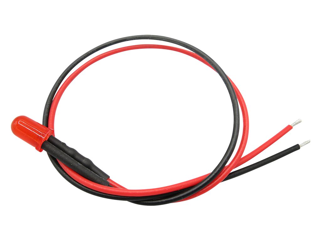 51242 10 Stück LED 5mm eingefärbt mit Anschlu