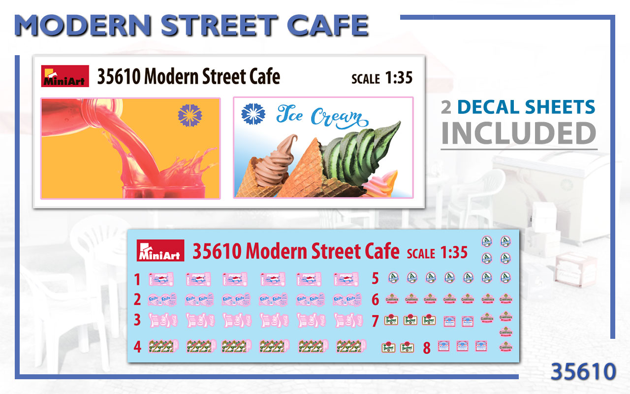 MiniArt 35610 Modernes Straßencafe