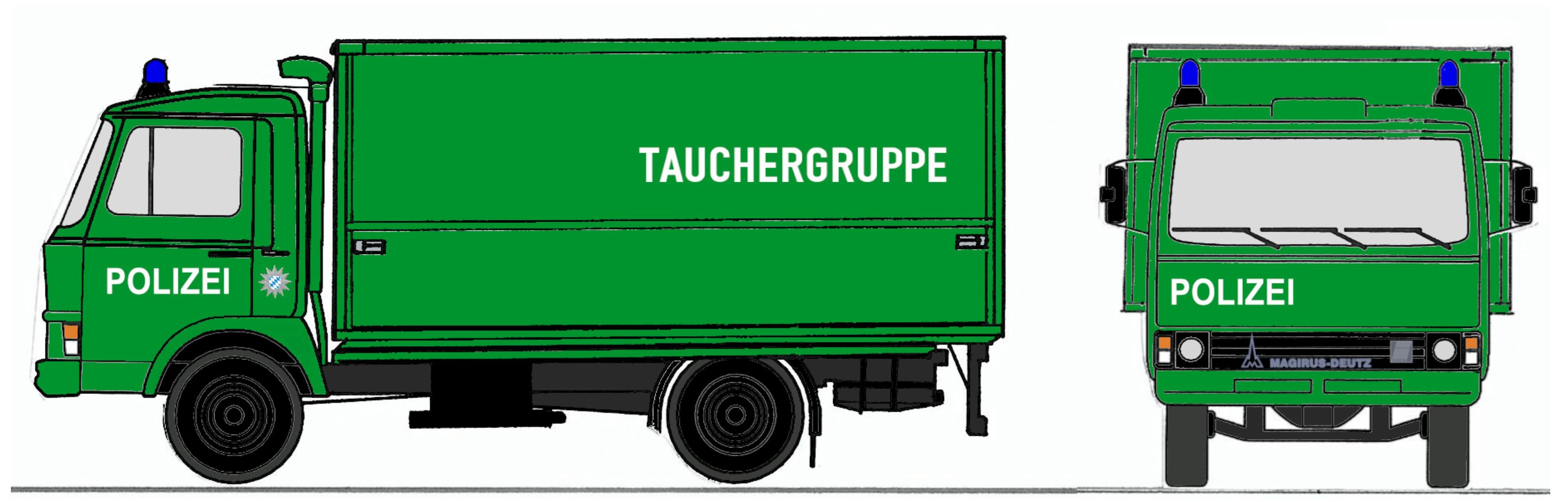4099 Magirus-Deutz 90M5 GW Polizei Taucher
