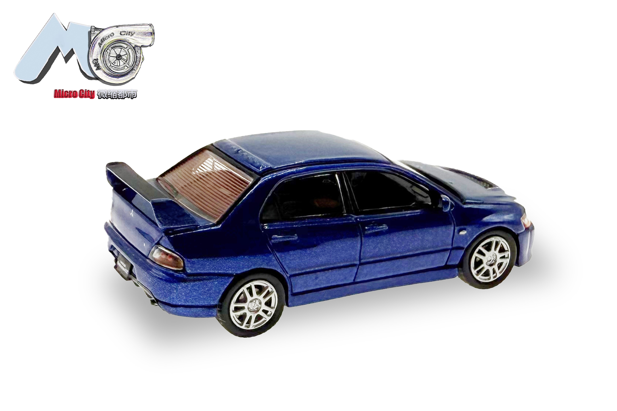 Herpa 87MC000039 MicroCity: Mitsubishi Lancer Evo 9 blau