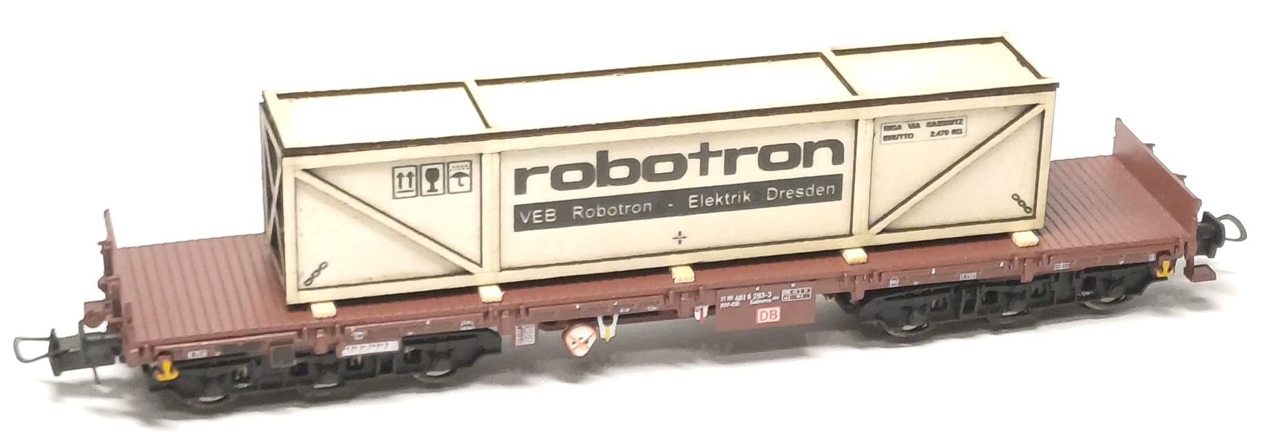 LOEWE 2562 Ladegut Überseekiste ROBOTRON 120 mm
