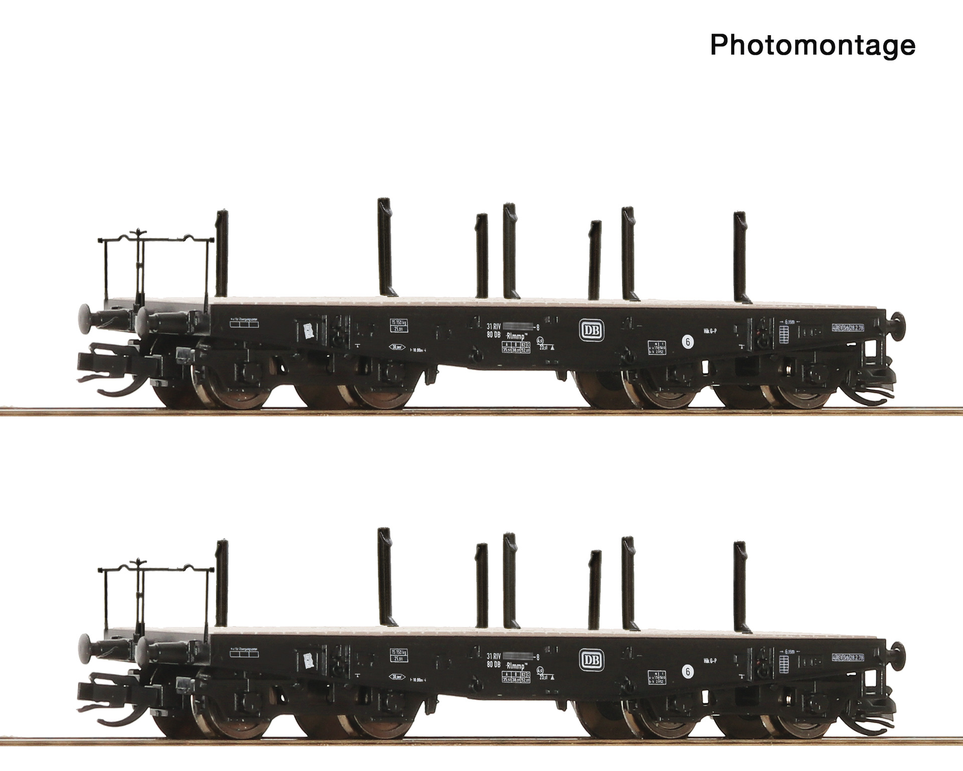 6680028 DB Schwerlast-Flachwagen-Set 2-tlg Ep.4
