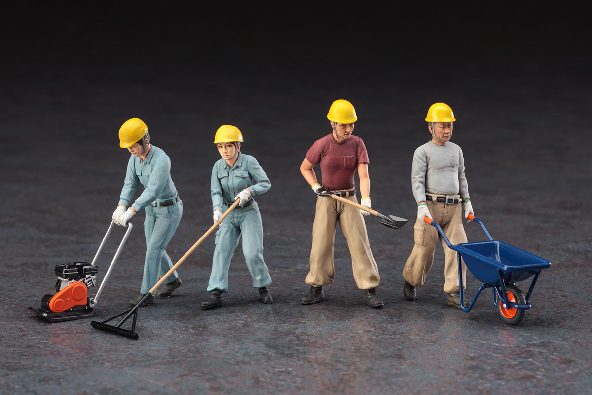 666003 Bauarbeiter im Straßenbau - Set 4Figuren
