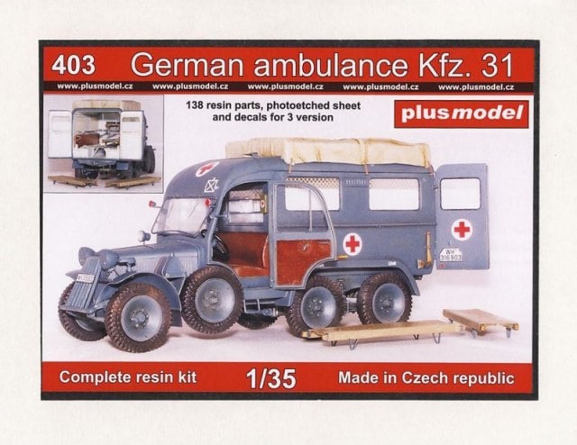 Plusmodel 403 Krankenwagen Kfz.31 Steyr 640